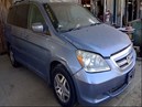 2007 HONDA ODYSSEY, BLUE, EX-L, 3.5L, AT, FWD,  A25127